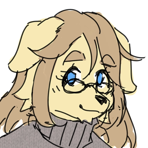 R3MANIAC's fursona, an anthropomorphic golden retriever.
